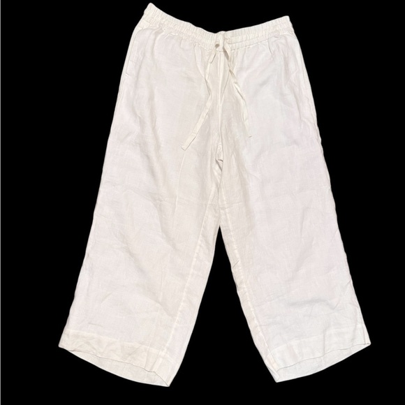 J. Crew | Wide-Leg Seaside Linen Pants (L) - Picture 1 of 5